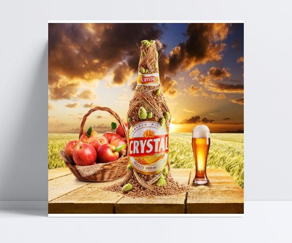 麦芽啤酒平面广告设计psd素材设计模板素材